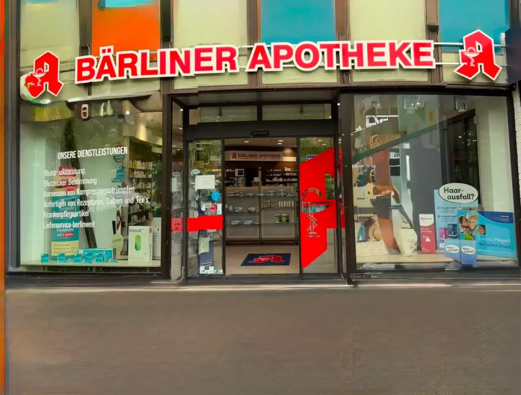 Bärliner Apotheke in Berlin-Marzahn, Außenansicht